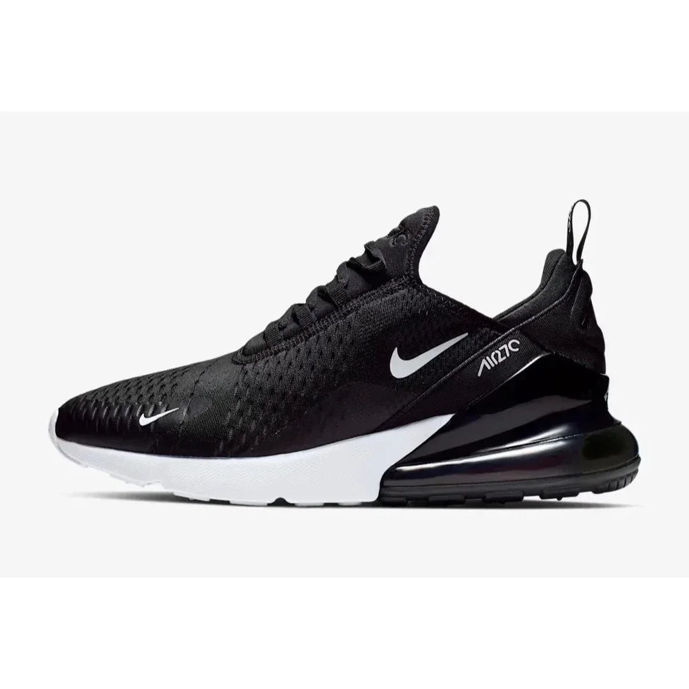Big Kids Size 4.5Y- Nike Air Max 270 GS Black White Anthracite Running Shoes NEW